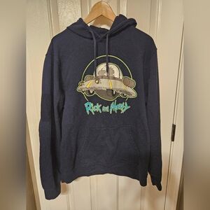 Extra Large Navy Colored Old Navy Hooded Sweatshirt Rick & Morty
